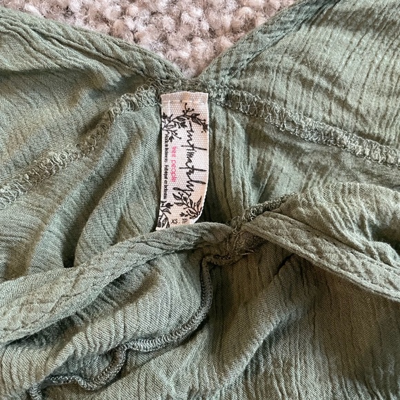 Free People Green Low and Lower tank - Picture 2 of 3